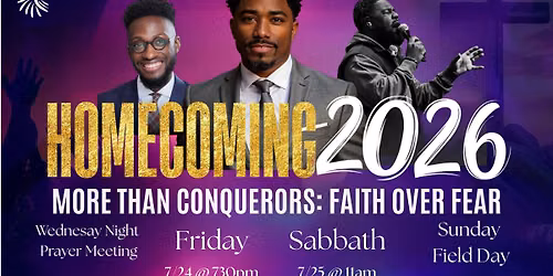 Homecoming 2026 More Than Conquerors: Faith Over Fear