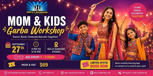 Mom and Kids Garba Workshop