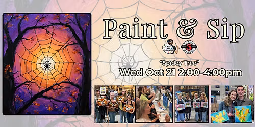 Paint & Sip in Eugene, Oregon \u201cSpidey Tree\u201d