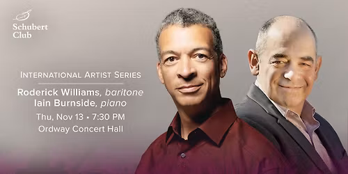 Roderick Williams OBE, baritone & Iain Burnside, piano