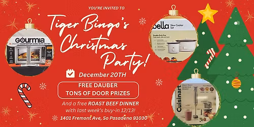 A Tiger Christmas Bingo 12\/20\/25