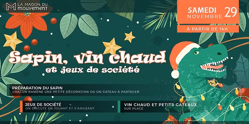 Sapin, Vin Chaud et Jeux de Soci\u00e9t\u00e9 - \u00e0 la MdM