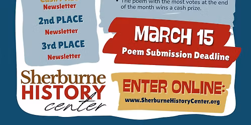 Sherburne History Center's 2026 Annual Poetry Contest!