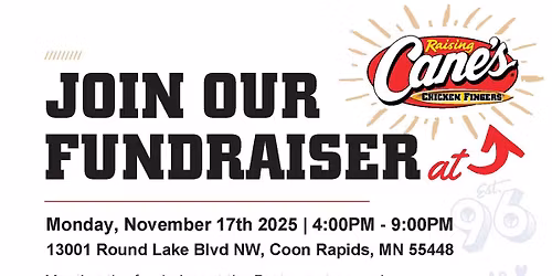 Raising Canes Fundraiser Night for Otterfest!