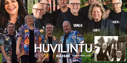 Huvilintu lauantaitanssit 29.8. Arto, Jussi & Hariolax, Tarja Lunnas, Sunset, T\u00f6rm\u00e4l\u00e4 Bros.