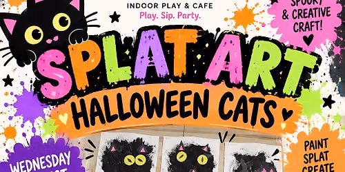 Splat Art Halloween Cats