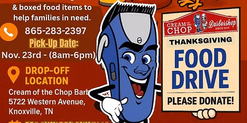 Thanksgiving Food Drive (Donations Accepted) 