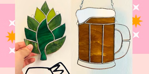 Hoptoberfest! Stained Glass Beer Hop or a Pint of Ale with Morgan's Stained Glass
