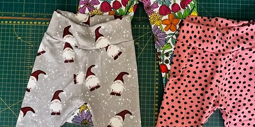 Make a pair of baby leggings using stretch fabric