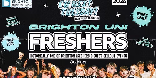 CU NEXT TUESDAY | BRIGHTON UNI FRESHERS INITIATION PARTY \ud83e\udd73 | 28\/09\/2026