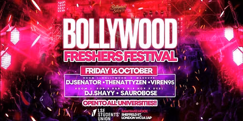 Bollywood Freshers Icebreaker (London's Official Move-In Bolly Party) - Sat 26 September