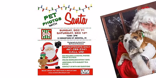 PET PHOTOS WITH SANTA - 1st Day (Sunday Dec 7th)