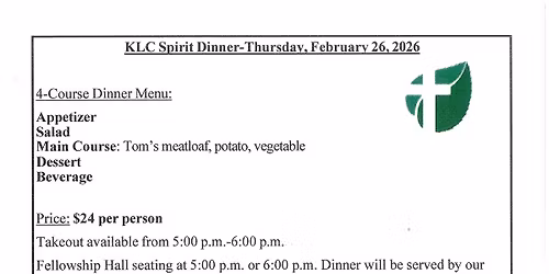 Kenwood Lutheran Church Spirit Dinner