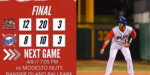 Parking Stockton Ports at Lake Elsinore Storm