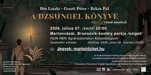 A DZSUNGEL K\u00d6NYVE el\u0151ad\u00e1s (07.07.) - MASZK\/F\u00d6LDI TERI SZ\u00cdNH\u00c1Z