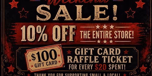 Memorial Day Weekend Sale + Win a $100 Gift Card!
