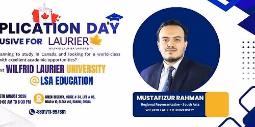 \ud83c\udf93 Exclusive Application Day \u2014 Wilfrid Laurier University - Study in Canada