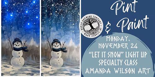 Pint & Paint | \u201dLet it Snow\u201d Light Up Specialty Class