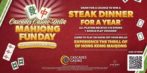 Mahjong Funday - Cascades Casino Delta