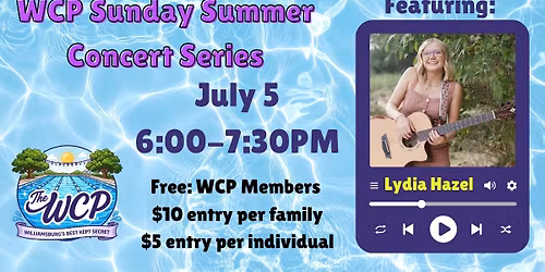Lydia Hazel @ WCP Summer Sunday Concert Series