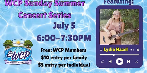 Lydia Hazel @ WCP Summer Sunday Concert Series