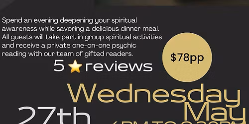 Alavu psychic dinner at crackerjack Seaford 