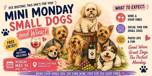 Weekly Wine and Mini-Dog Meetup
