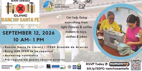 SD Fixit Clinic in Rancho Santa Fe