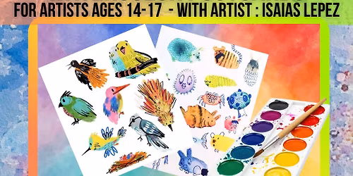 Watercolor Postcards for artists ages 14-17