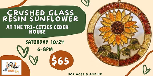 Crushed Glass Resin Sunflower 