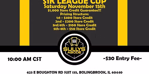 SullysAbode $1k Pok\u00e9mon League Cup