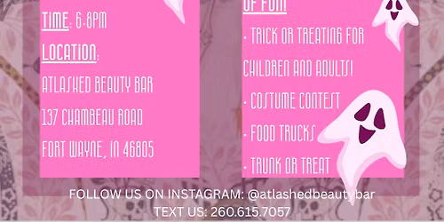 AtLashed Beauty Bar\u2019s Halloween Open House!