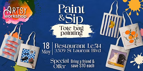 Paint & Sip | Tote Bag Painting Edition