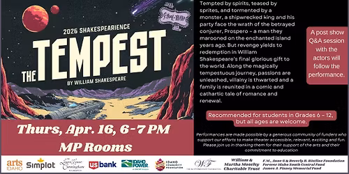 Shakespearience presents: The Tempest