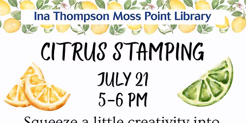 Citrus Stamping Craft Program for Adults