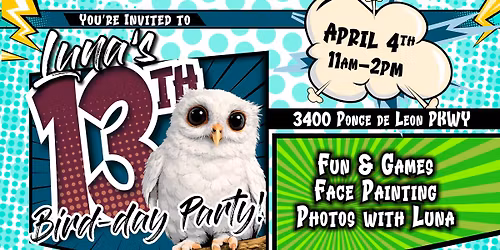 Luna\u2019s 13th Bird-day Party!