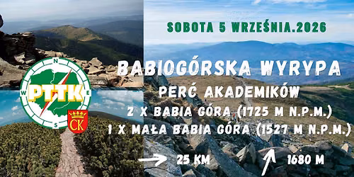 BABIOG\u00d3RSKA WYRYPA Per\u0107 Akademik\u00f3w, 2 X Babia G\u00f3ra, 1 X Ma\u0142a Babia