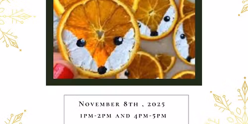 Dried Orange Fox Ornaments 