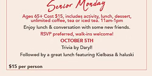 Senior Monday - October