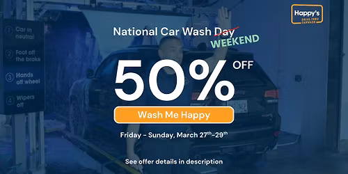 50% Off - National Car Wash Weekend
