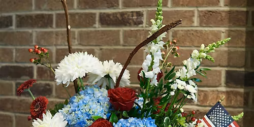 Blossom & Vine Red, White & Blue Special Floral Arranging Class (July 2)