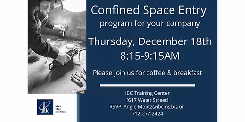 IBC Confined Space Entry meeting