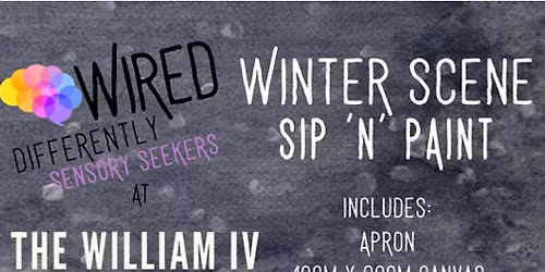 Winter scene Sip \u2018n\u2019 Paint \ud83c\udfa8