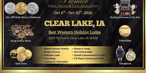 Clear Lake, IA Roadshow- A free, Five Day Only Buying Event