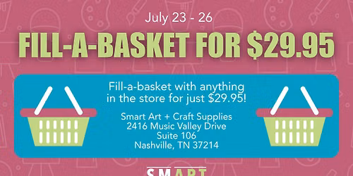 Fill-A-Basket Sale \ud83d\udecd\ufe0f Art + craft supply SUPER sale!
