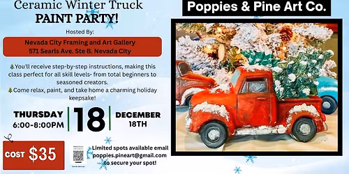 Ceramic Winter Truck Paint Party!