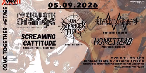 Metal For Mercy - On Stranger Tides, Rockwerk Orange, \u00dcberladen, Homestead & Screaming Cattitude