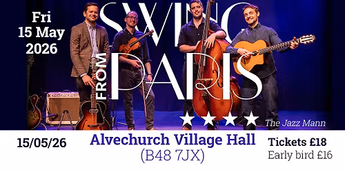 Swing from Paris at Alvechurch Village Hall | 15 May