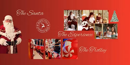 Santa photos on the Polar Express Trolley