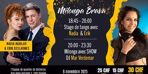 Milonga Brava avec Nadia Aguilar & Erik Deslarmes
